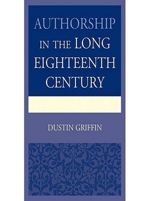 cover image of Authorship in the Long Eighteenth Century